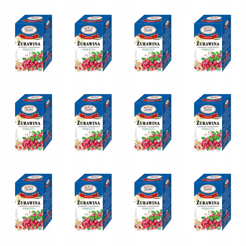 Malwa Čaj aromatizovaný brusinky 20 x 2 g X12