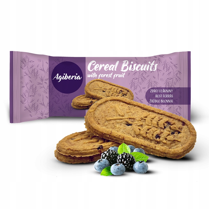 Agiberia Cereal biscuits with forest fruit 80x25 g