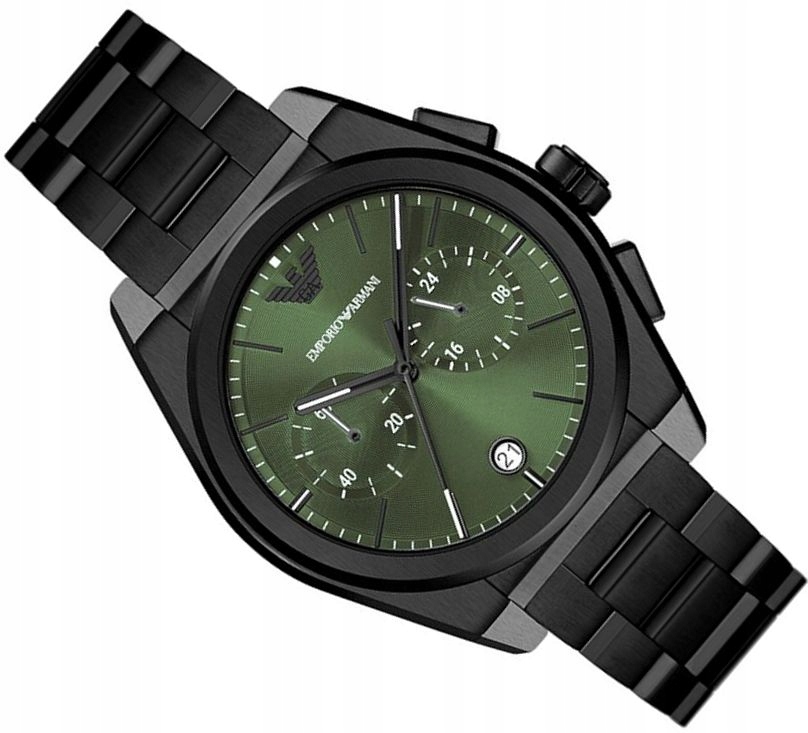Originální Pánské Hodinky Emporio Armani AR11562 Módní Zeleno-černé Chrono