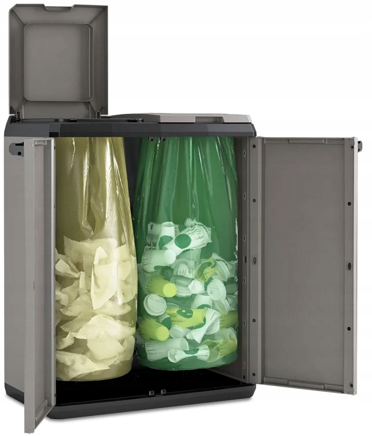 KOSZ schowek POJEMNIK ZAMYKANY do segregacji Keter/Kis SPLIT BASIC 2 KOMORY Marka Keter