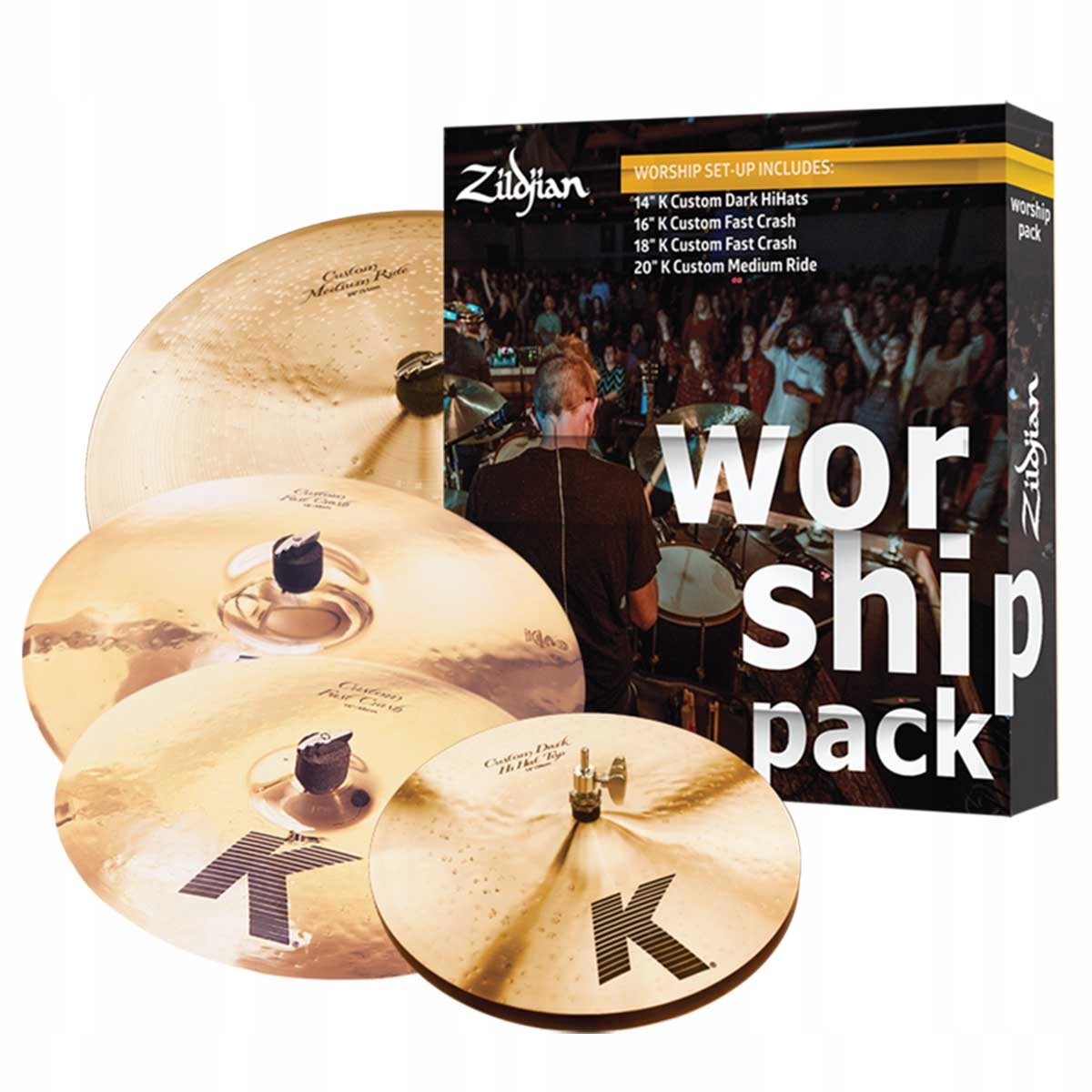 Zildjian K Custom Worship Pack 14, 16, 18, 20