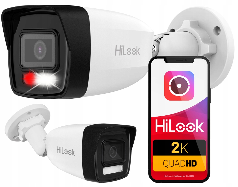 4MPx 2K+ Ip kamera IPCAM-B4-30DL Hilook By Hikvision Inteligentné hybridné svetlo PoE