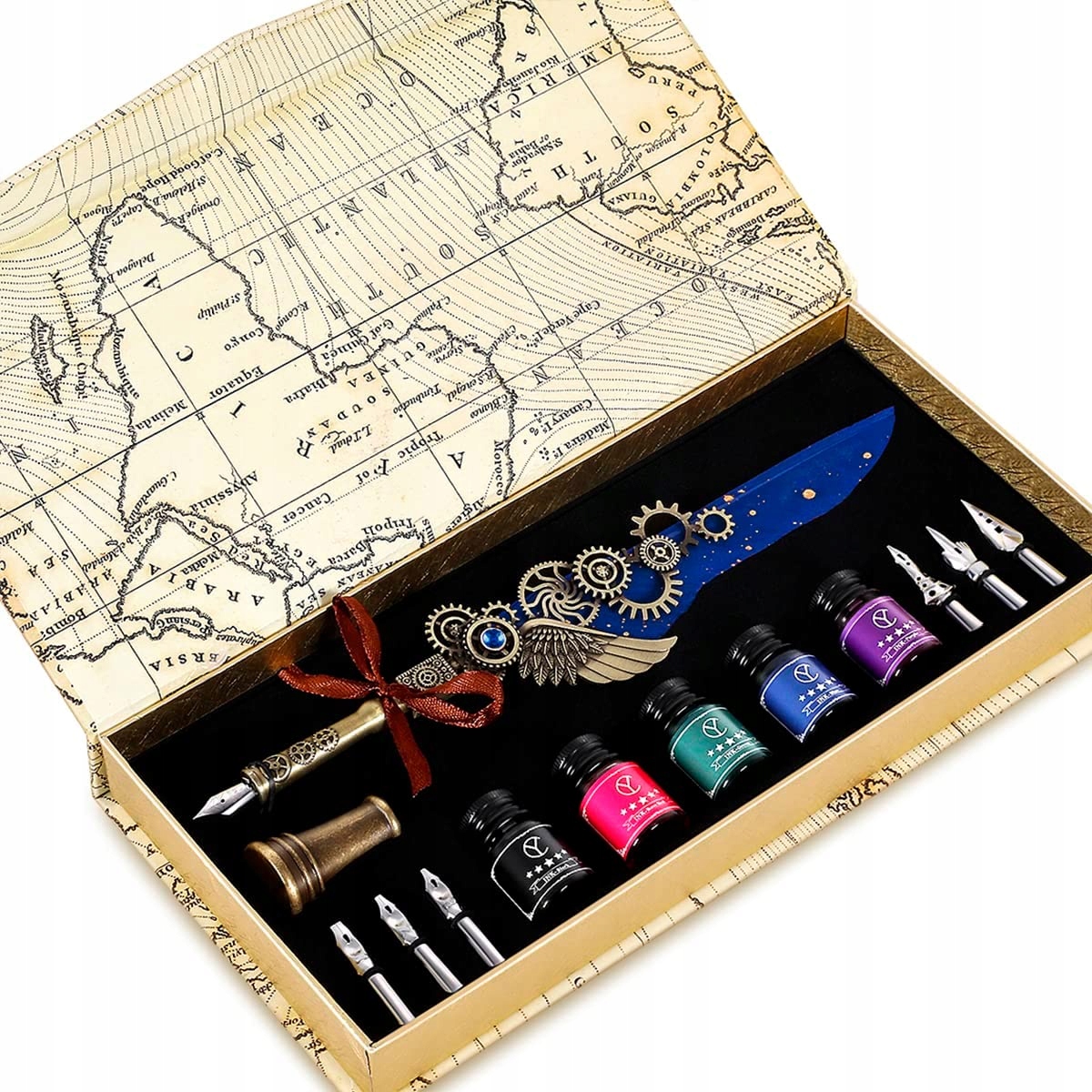 Sada Na Kaligrafii Pero 7 Hrotů 5 Inkoustů