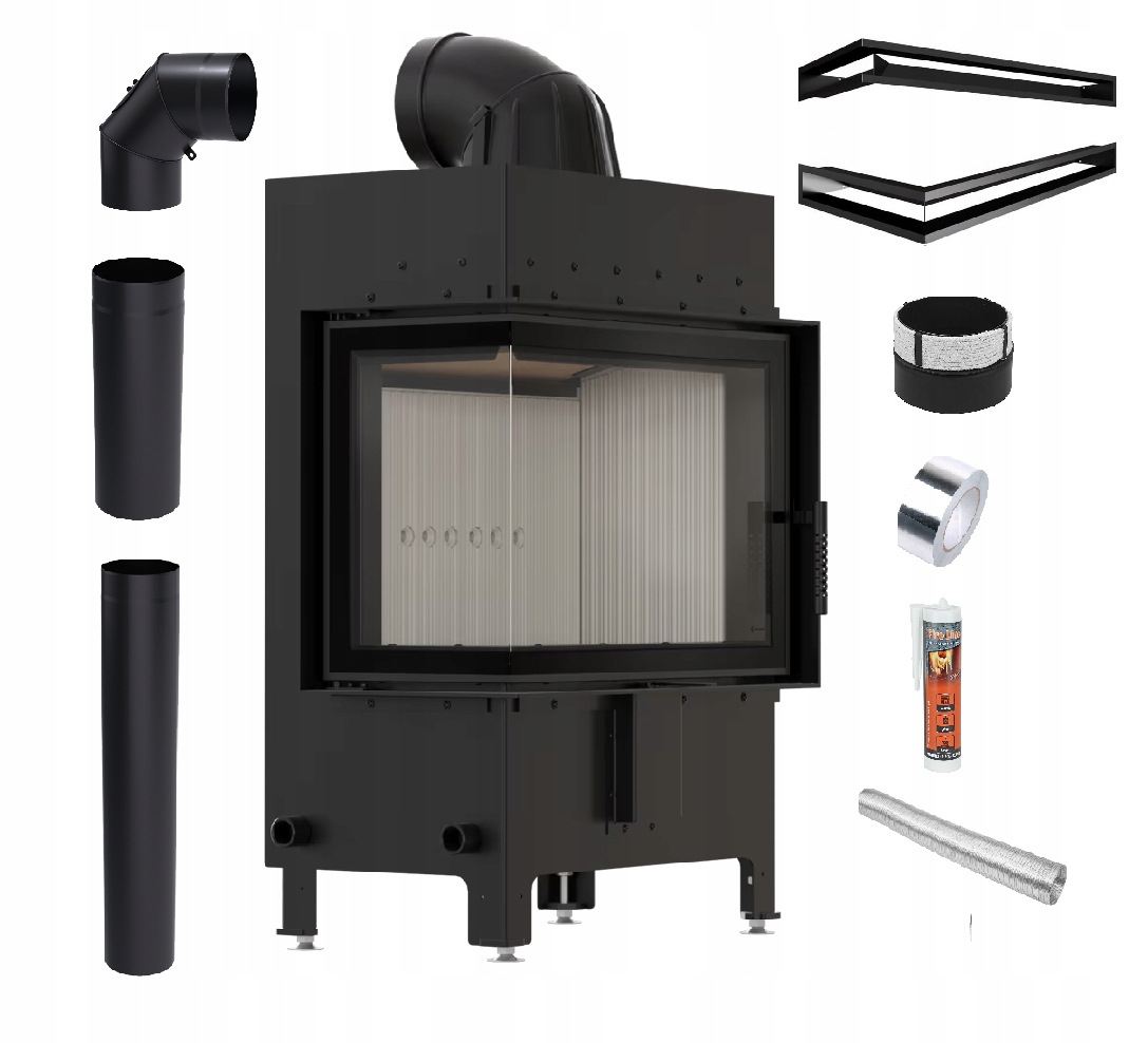 Krbová Vložka Lucy 12 kW Levá Ocelová Vzduchová Ekodesignová Sada