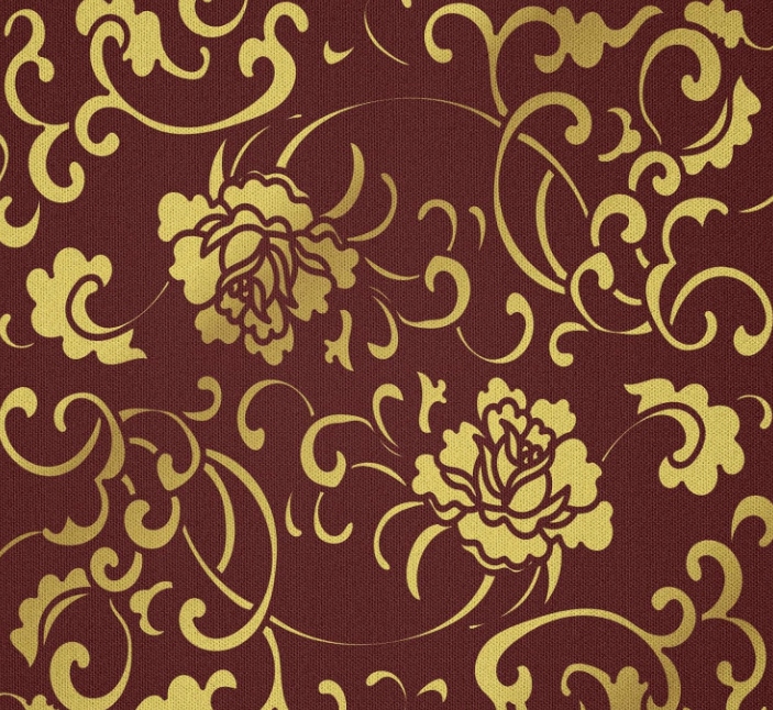 Materiál Látka Pro Rukodělné Aktivity Šití Diy Hnědá Zlaté Růže 240x310 CM