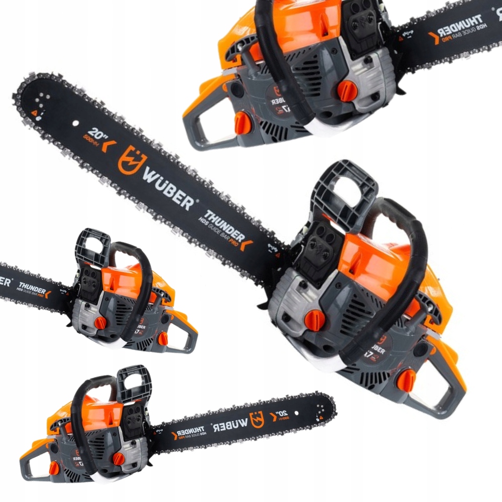 Benzínová Pila Řetězová pila na dřevo 5,7KM +2 vedení olej +2x řetěz.