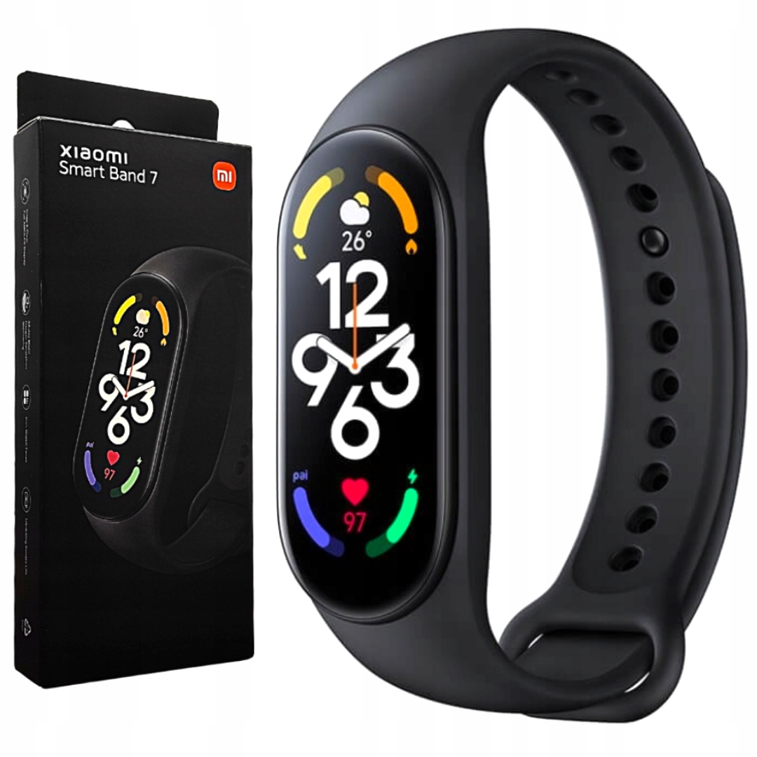 SmartWatch SmartBand Opaska Xiaomi Mi Band 7 Czarna Bluetooth Wodoodporna