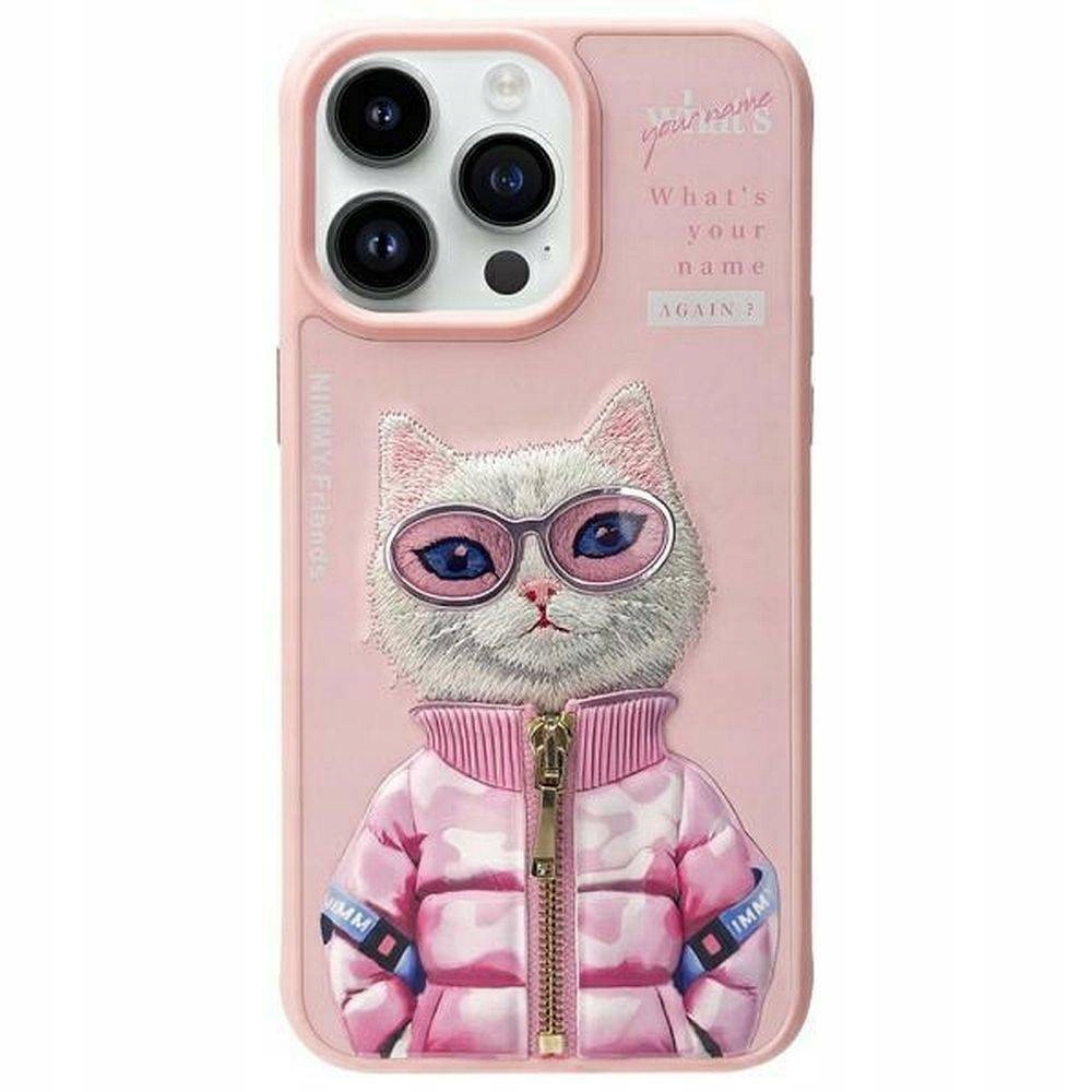 Nimmy Cool&cute 2.0 Cat pouzdro pro iPhone 15 Pro Max, růžové