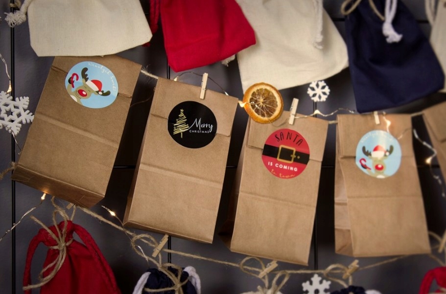 KALENDARZ ADWENTOWY DIY WISZĄCY WORECZKI BAWEŁNIANE SZNUREK JUTOWY eko Rodzaj wiszący