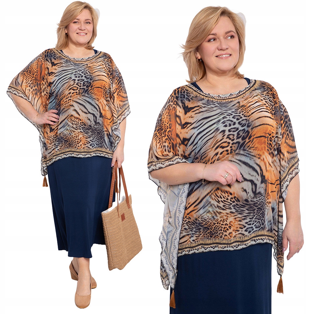 Pončo vzor tygr 46-54