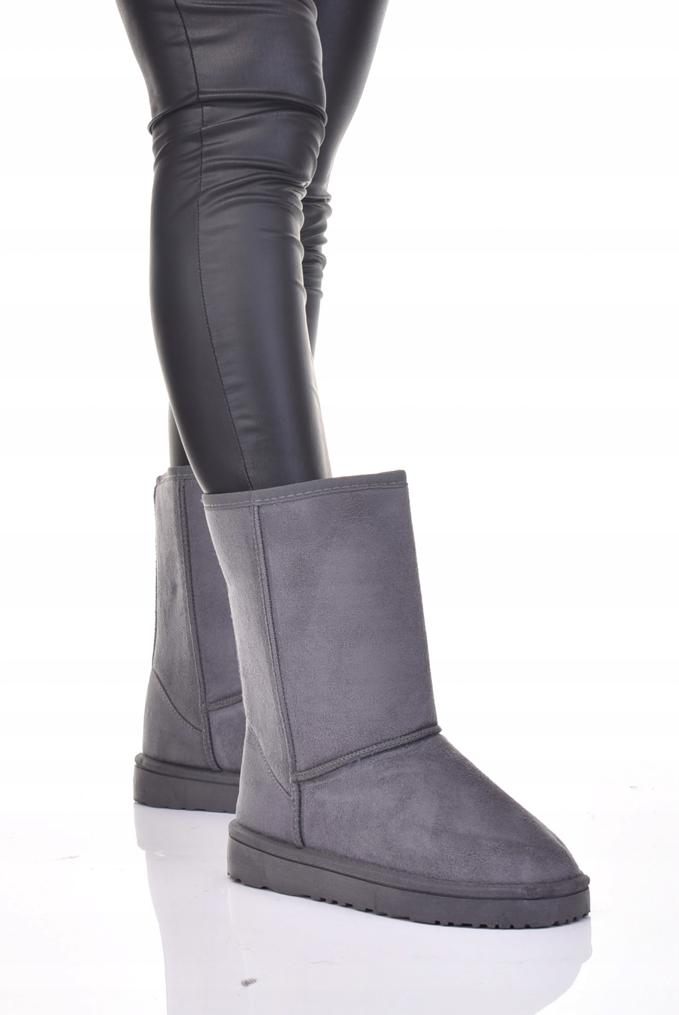 ŚNIEGOWCE DAMSKIE NISKIE OCIEPLANE PUSZYSTYM FUTERKIEM BUTY ZIMOWE Wysokość 