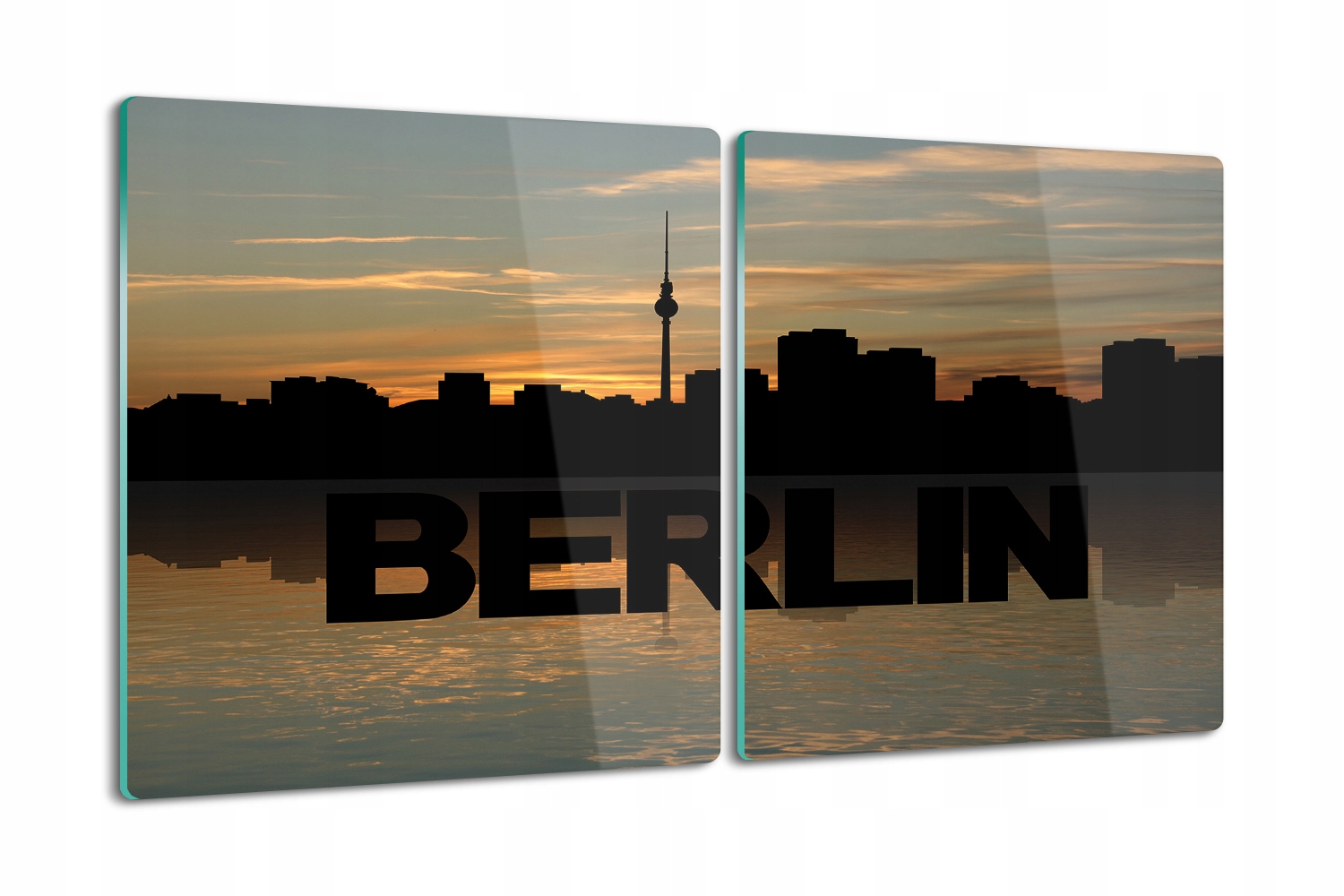 Deska na krájení Tvrzené Sklo do kuchyně 2x40x52 Berlín město stín
