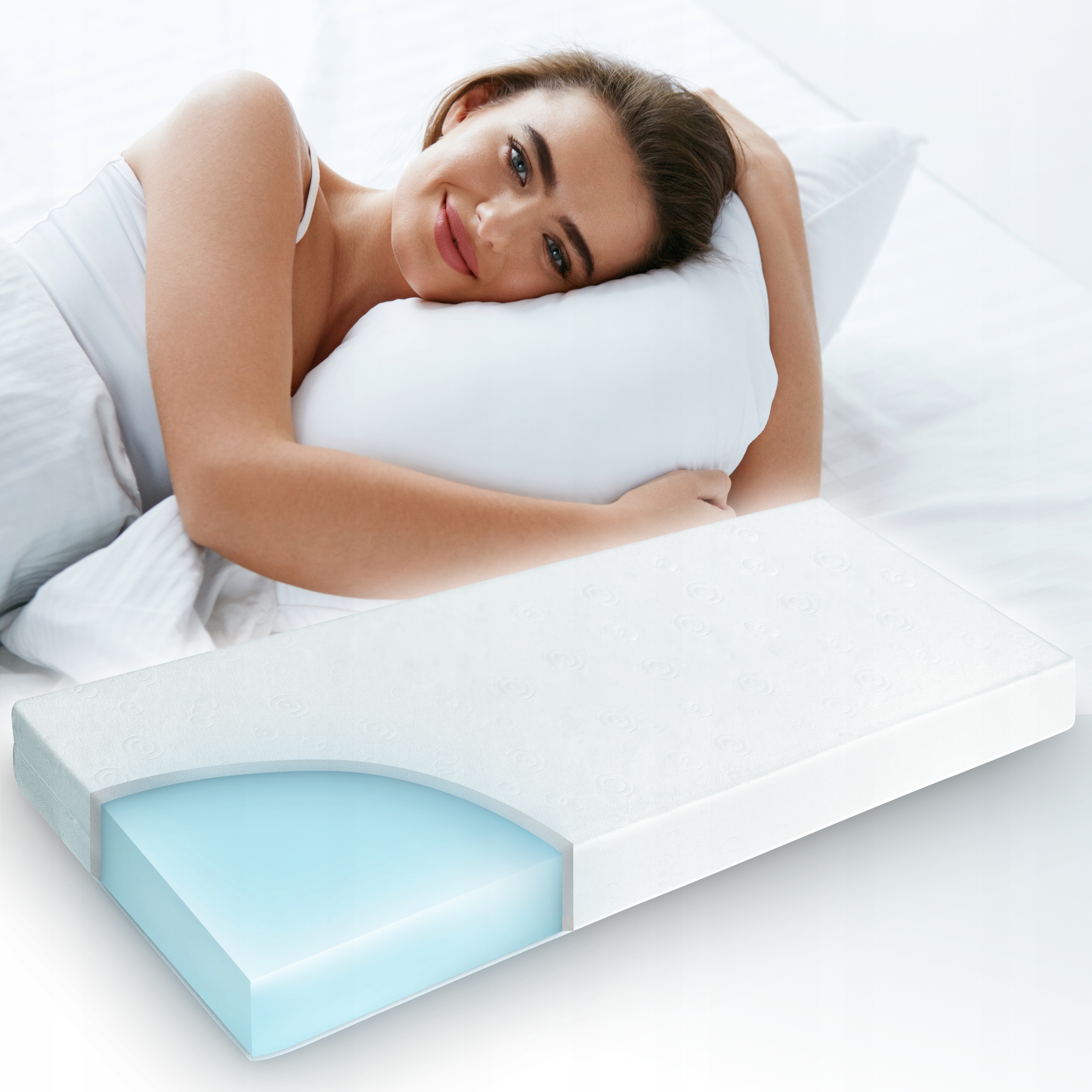 Matrace 90x200 Pěnová Pohodlná Jednolůžková Dvoustranná s potahem Relax