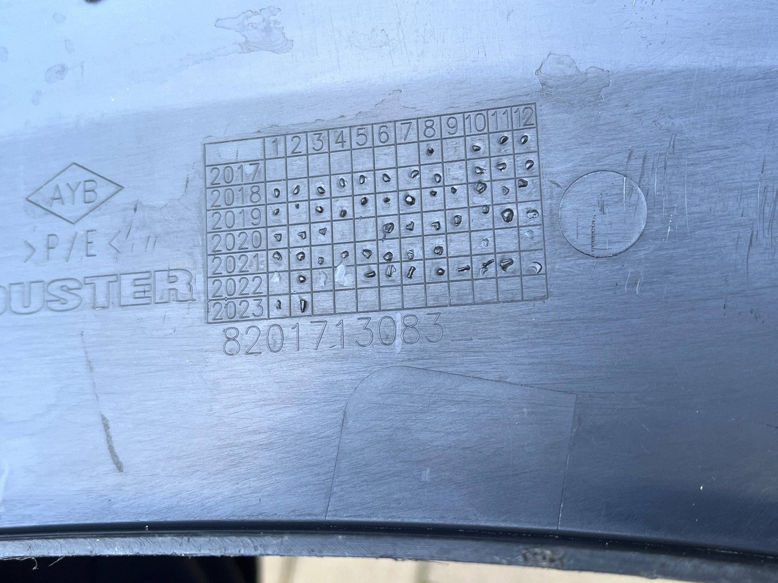 DACIA DUSTER II moulding for fender rear part rear left 8201713083