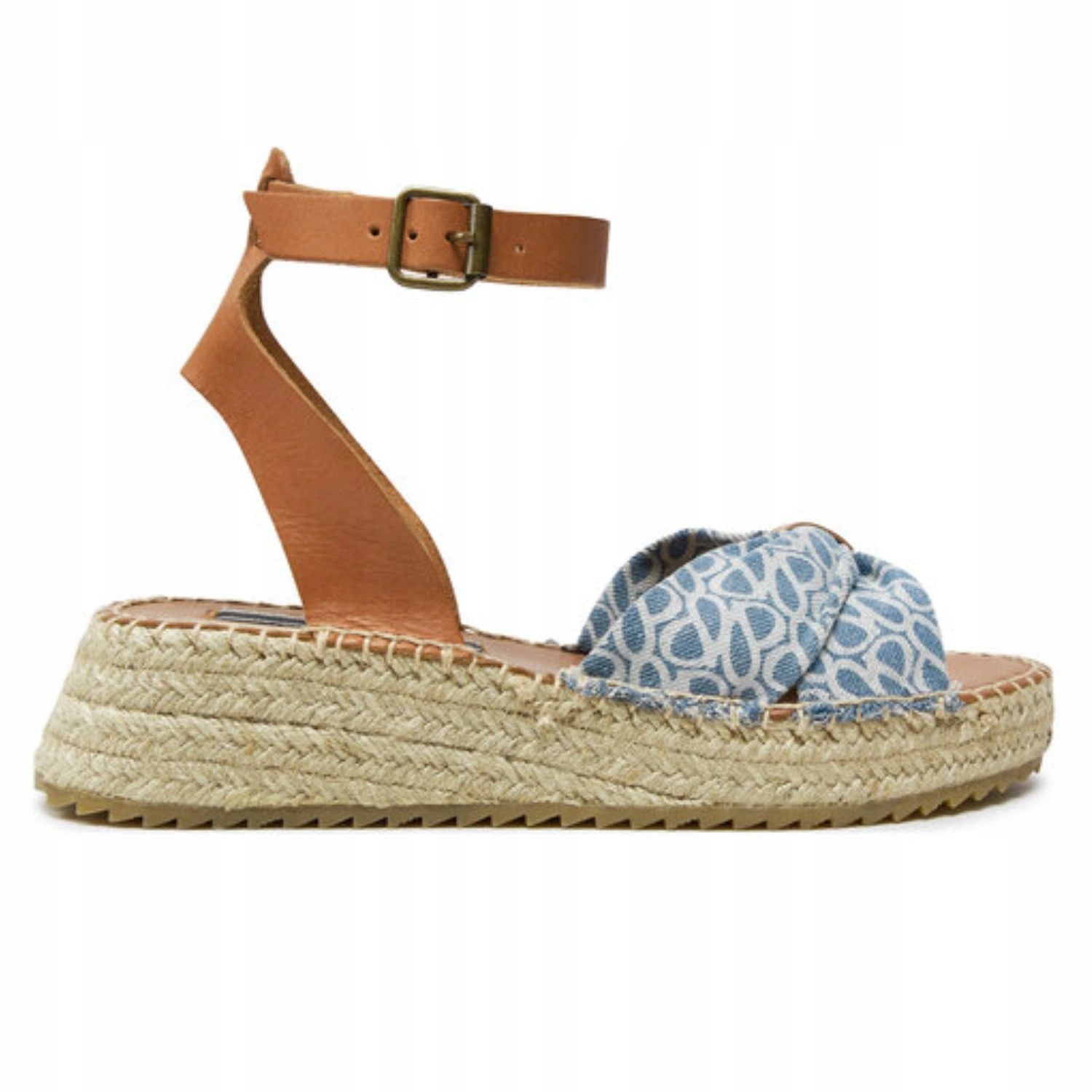 Dámské espadrilkové boty Pepe Jeans Kate hnědé na platformě pro léto, velikost vel.