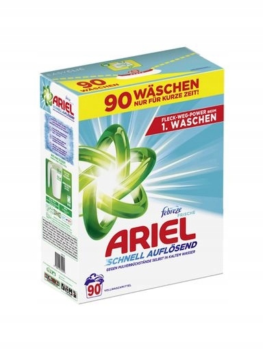 Levně Prášek na praní Ariel Febreze Frische pro bílé a světlé 90 praní 4,95 kg