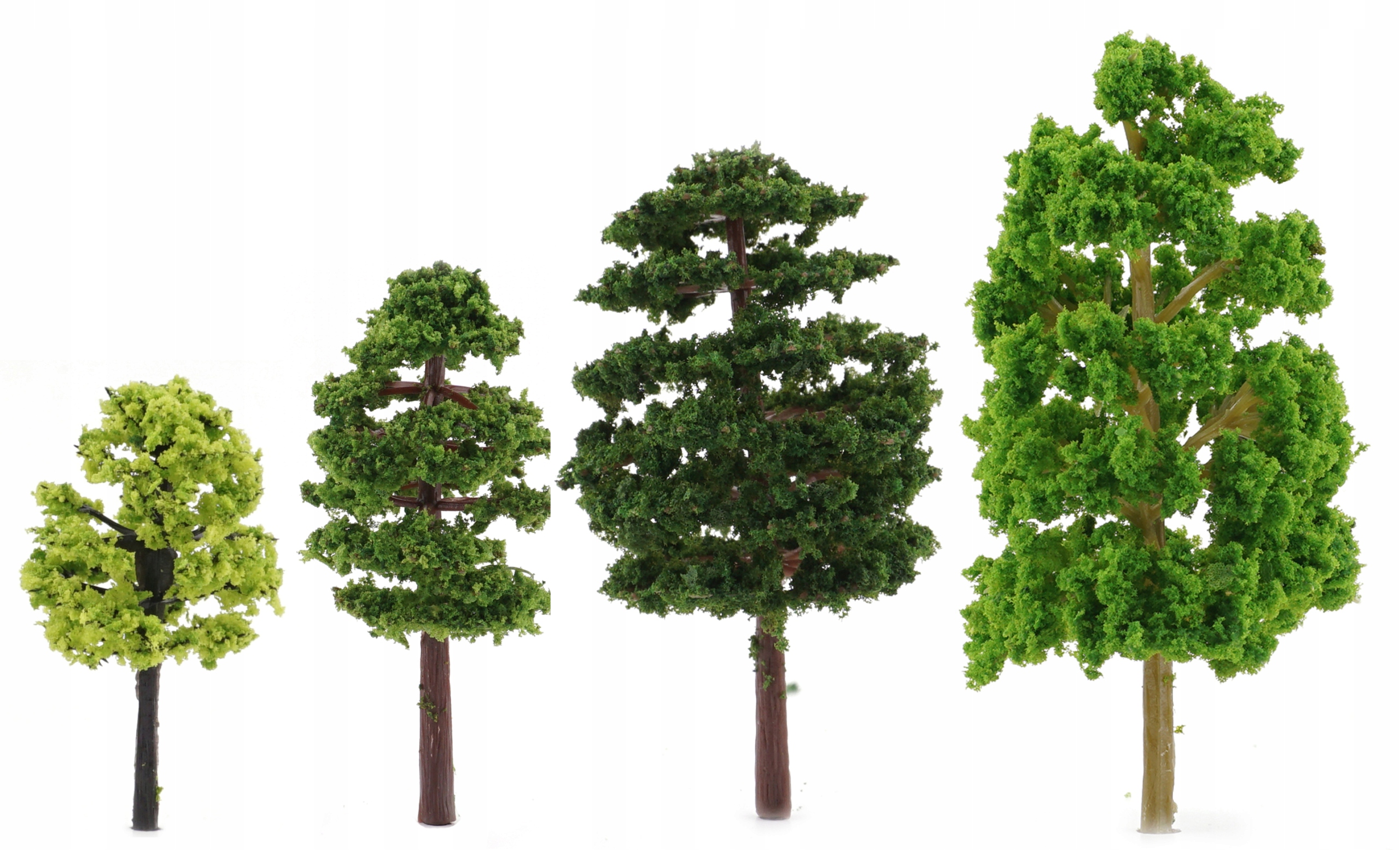 Balíček stromů les na maketu diorama 24 ks H0 1:87