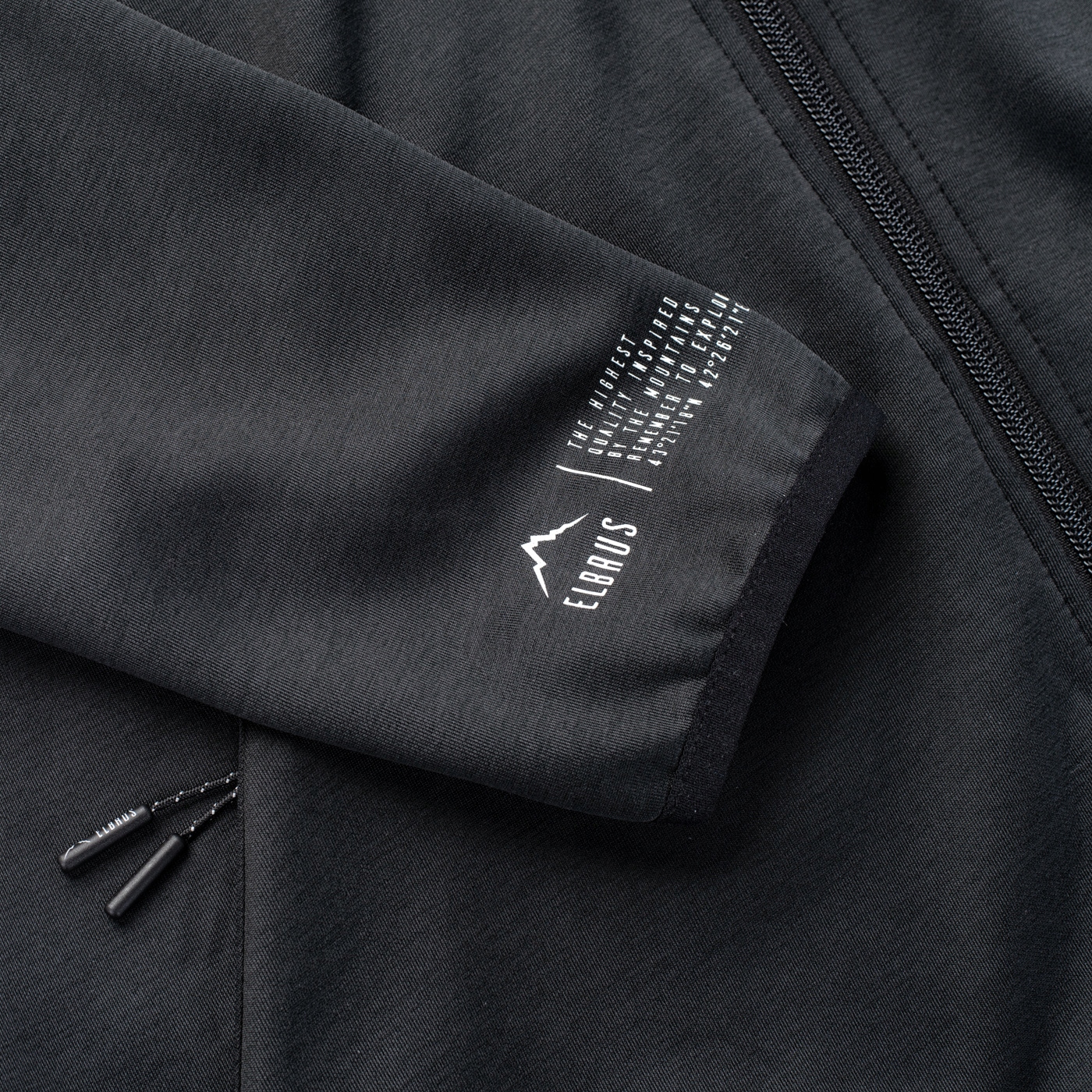 Męska bluza ELBRUS MAMORE r.L BLACK/FLAME SCARLET Rozmiar L