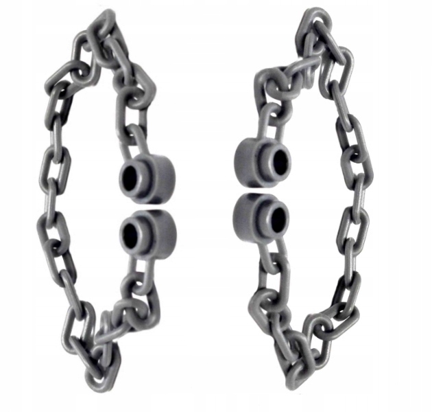 LEGO Castle - 2 x Łańcuch ciemnoszary 21 ogniw Marka LEGO