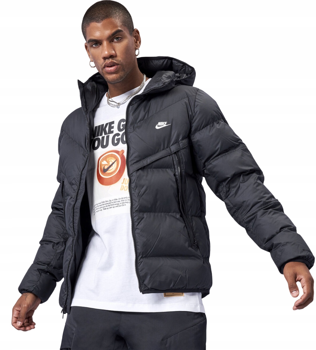 Nike Pánská zimní bunda Storm-fit Primaloft péřová Teplá s Membránou