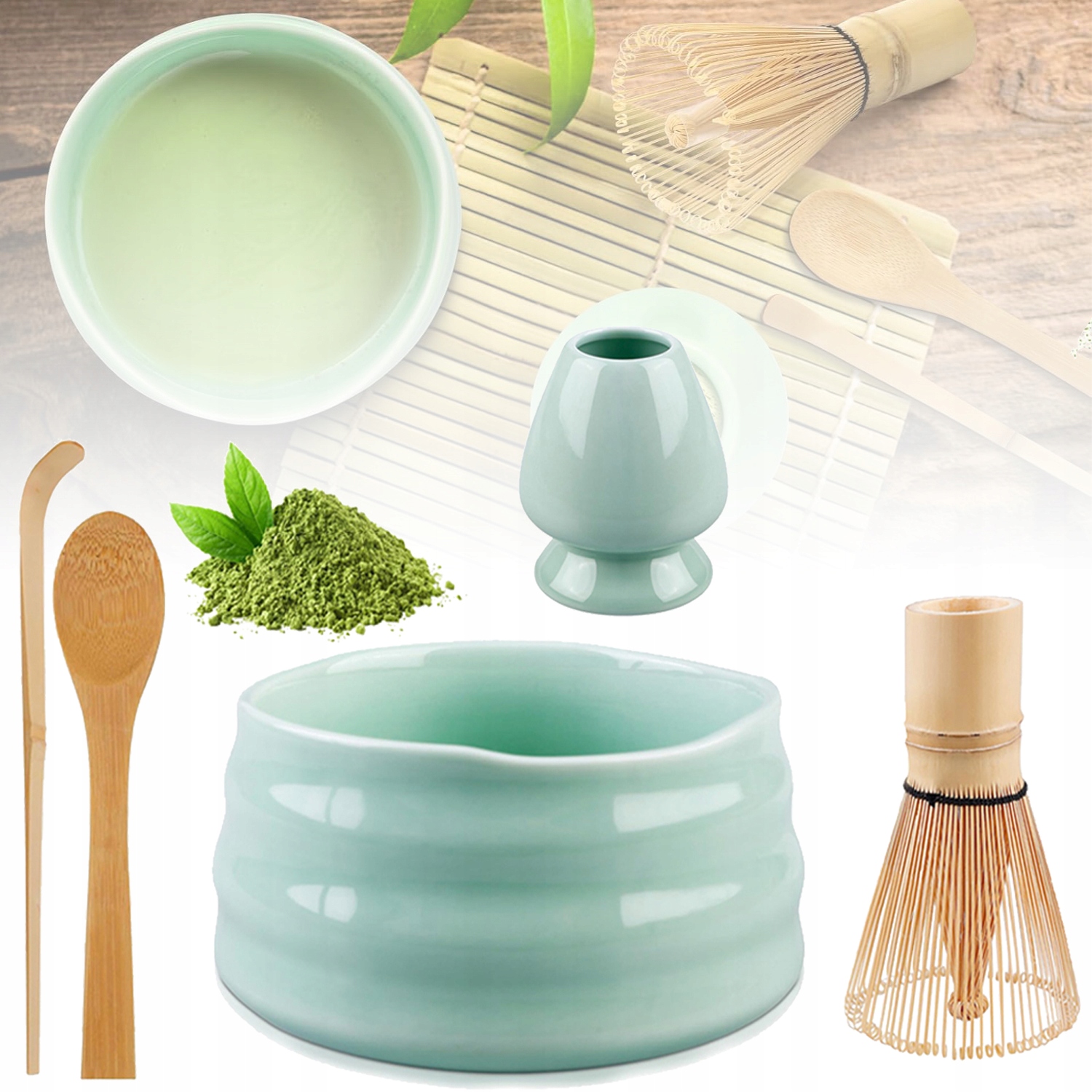 Sada metliček pro Matcha, 5-dílná, pro přípravu Matcha a obřadu