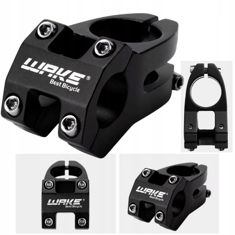 Mostek Rowerowy Ahead Aluminiowy Wake Czarny 1 1/8", 31,8 mm