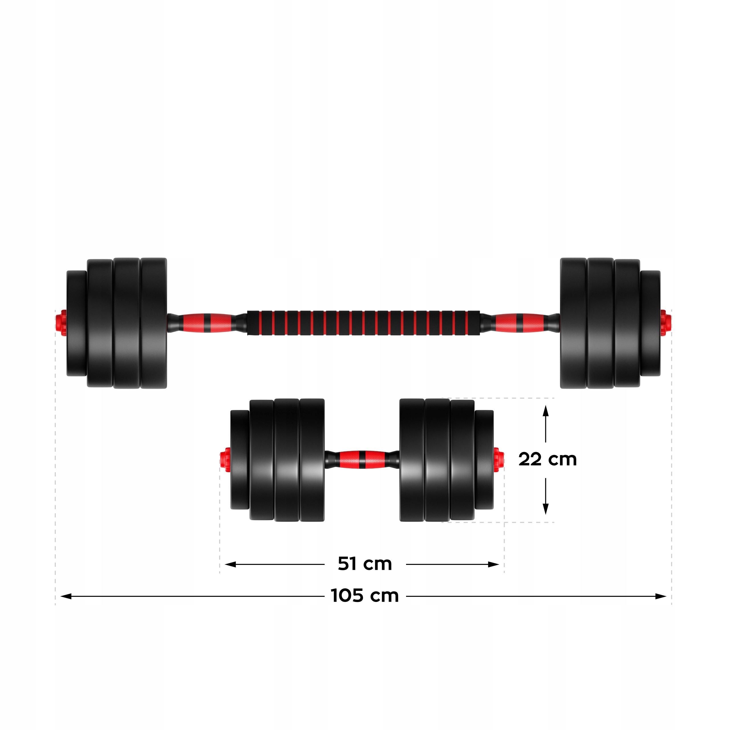 Zestaw Hantli Bitumicznych DOMOWA SIŁOWNIA Athler Lion 25 20 kg 4w1 Marka inna