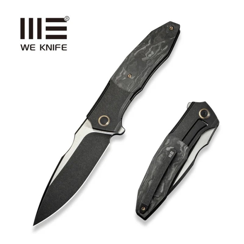 Nóż składany We Knife Archeozoic Black Titanium/Shredded (WE23091-1)