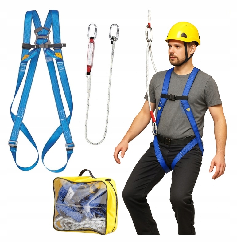 Szelki Bezpieczeństwa Amortyzator z linką asekuracyjny Linka na wysokości