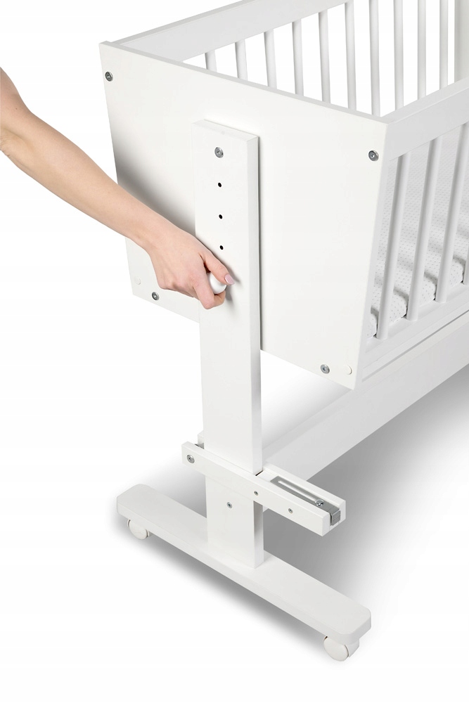 KLUPŚ Łóżeczko dostawne 89x40 ZOYA 5w1 biel Długość 102 cm