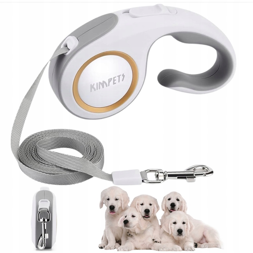 Teleskopické Vodítko Pro Psy Automatické 5 M, Zatahovací, 360° Protiskluzové