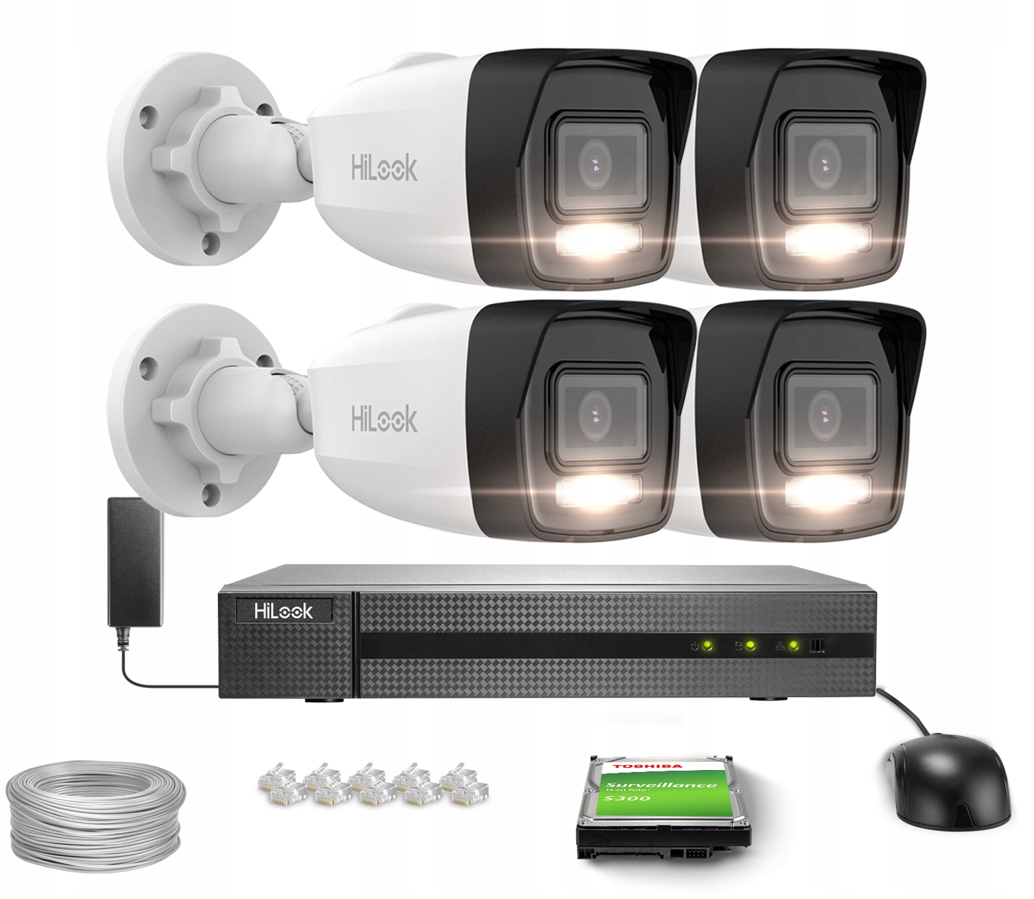 Sada na monitorovanie 4x IPCAM-B8-30DL 4K Smart Hybrid-Light 30 m