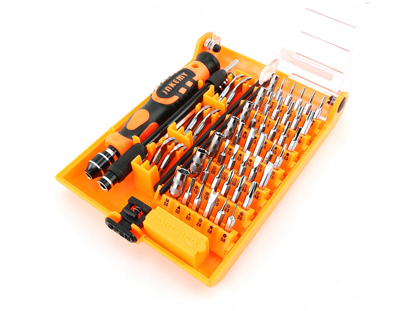 

Zestaw Narzędzi Kluczy Nasadek Mini JM8150 52szt