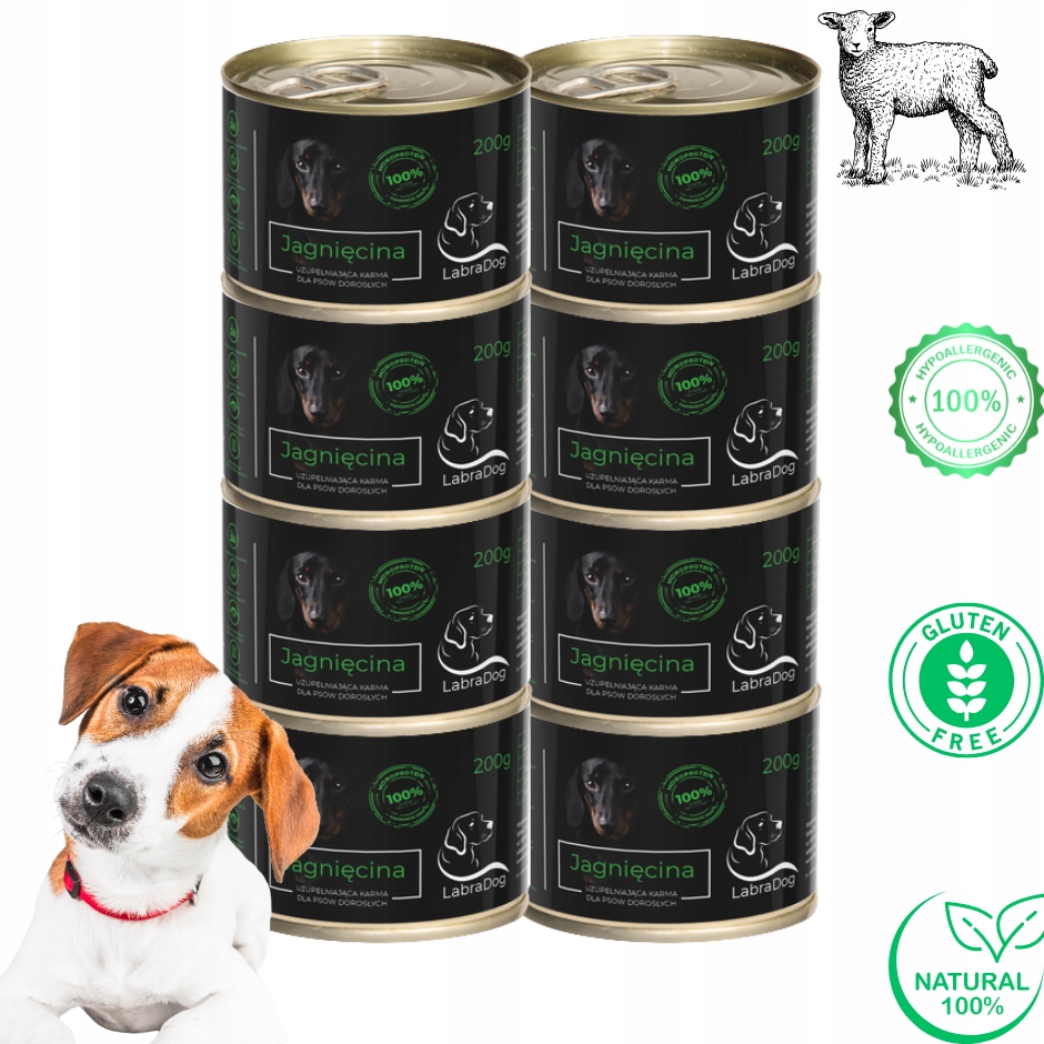 LabraDog Superfood Jehněčí maso 100% hypoalergenní pro Jack Rusell 8x200 g
