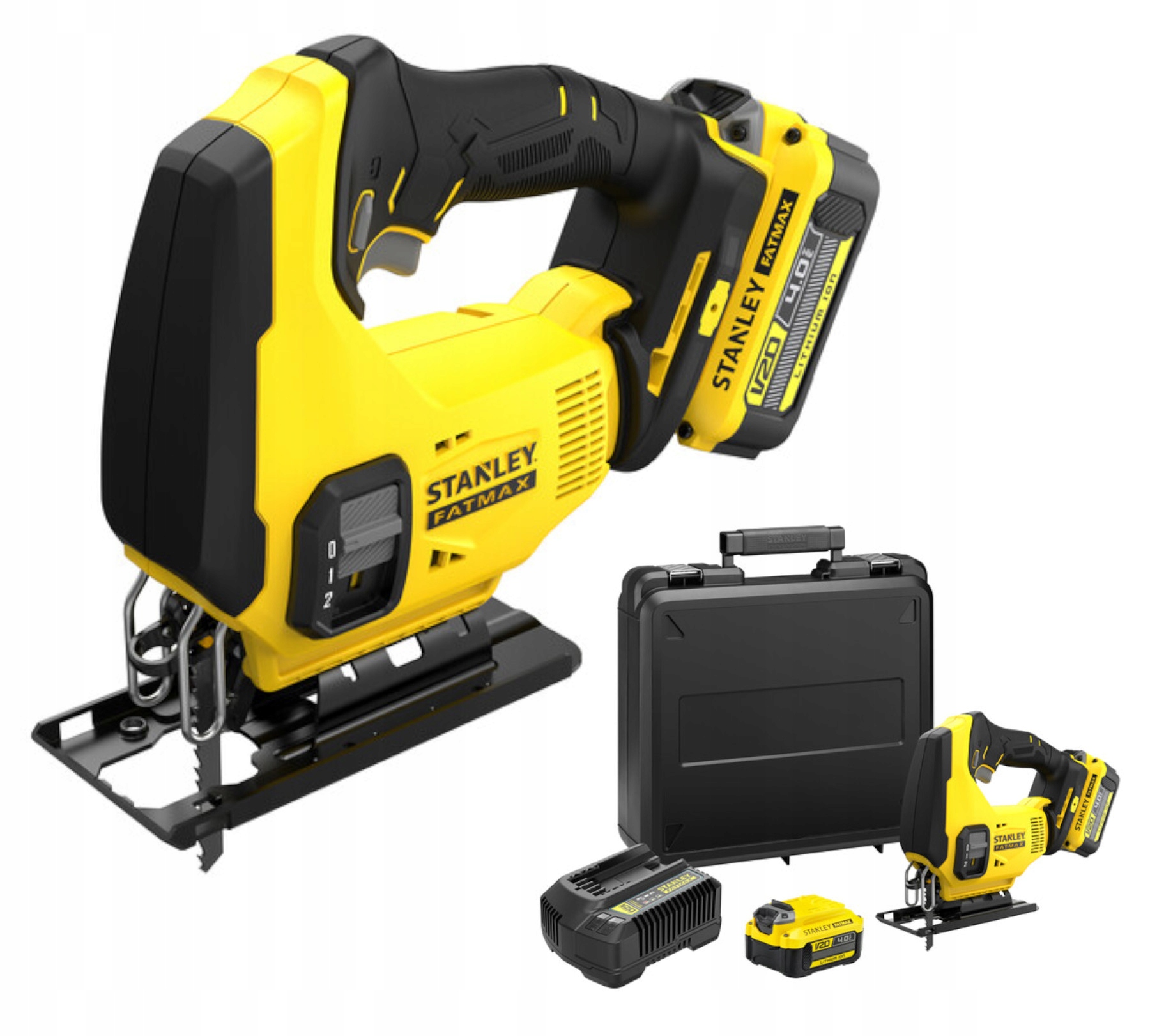 Стэнли лобзик 18V V20 2X4, 0AH SFMCS600M2K-QW