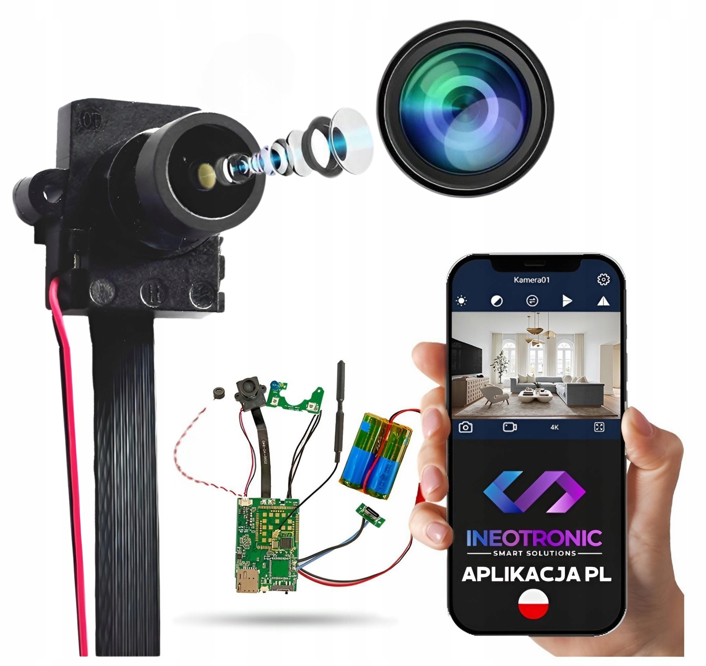 Mini Špionážní Kamera Skrytá Wifi Detekce Pohybu Vzdálený Náhled 2,4- 5GHz