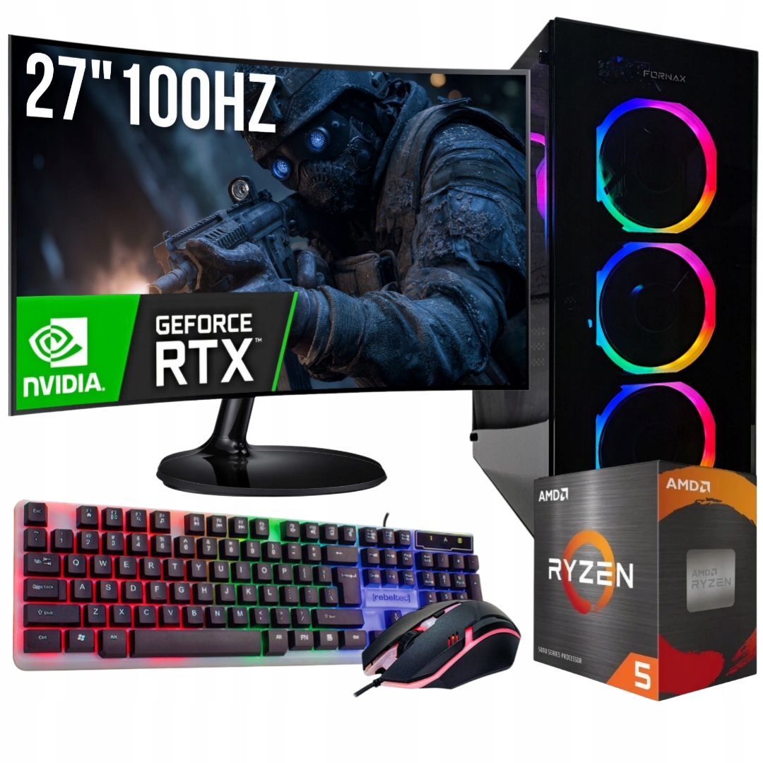 Herní Set Ryzen 5 5600x 32GB Rtx 5060 8GB Wi-Fi WIN11 Monitor 27