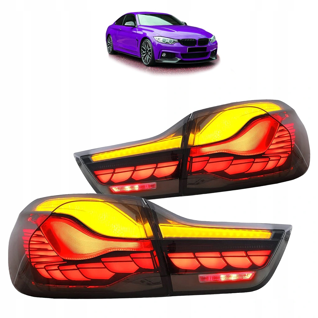 Lampy tylne do BMW 4 (F32, F82) Coupe 2013 - (przyciemniane) OLED