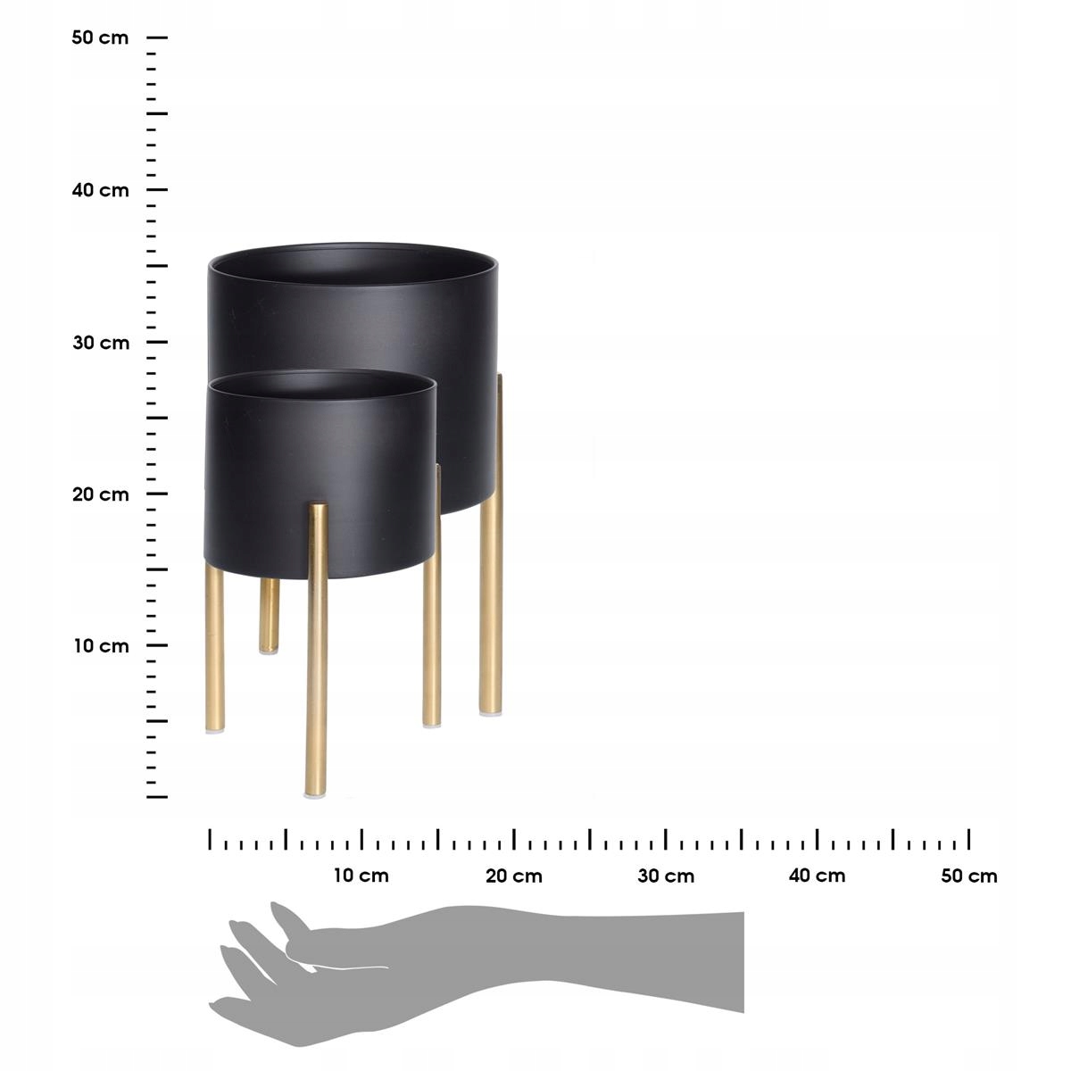 Kwietnik METALOWY stojący Nowoczesny z Donicą Loft 2szt KPL 2xDonica Czarna Kod producenta A06575110