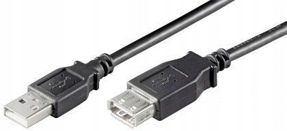 Przedłużacz USB 2.0 Hi-Speed, Czarny- 0,6 m