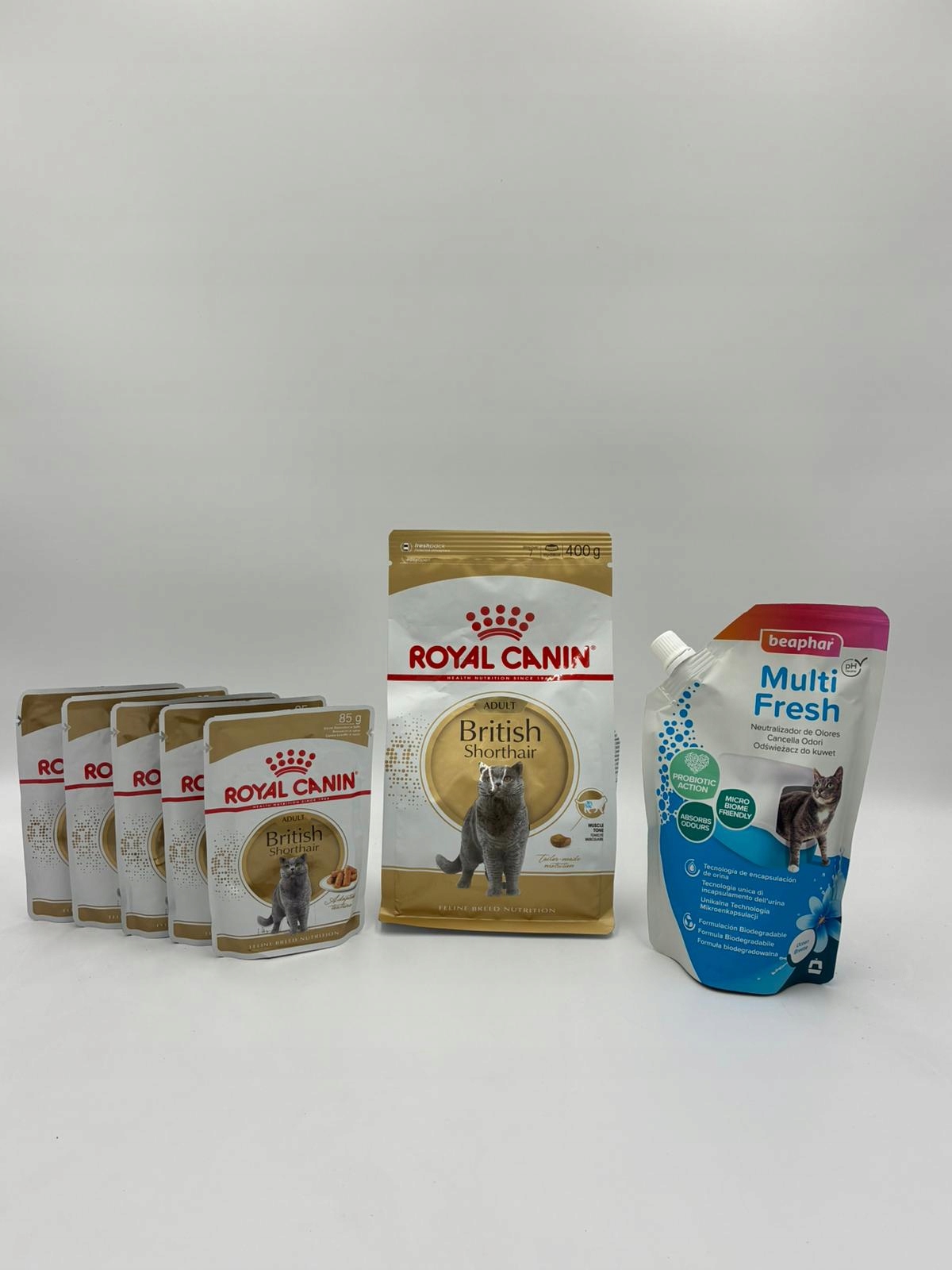 Royal Canin sada krmivo 0.4 kg, 5 mokrých sáčků plus dezinfekce