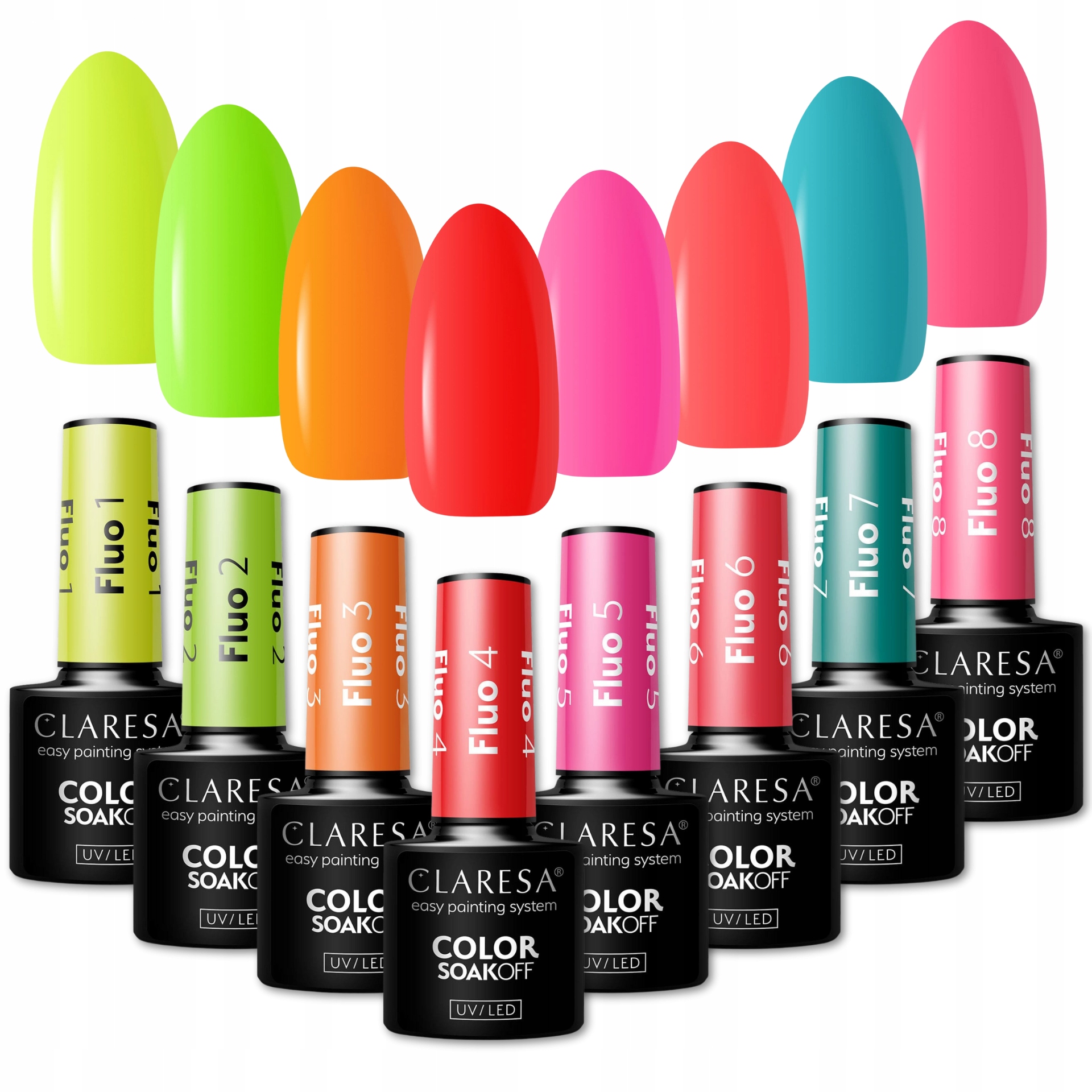 Claresa Fluo Kolekcja Lakierów Do Paznokci Hybryda Na Lato Wakacje Selleno
