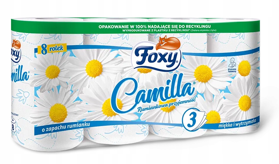 

Papier toaletowy Foxy Camilla 8 rolek 3 warstwy