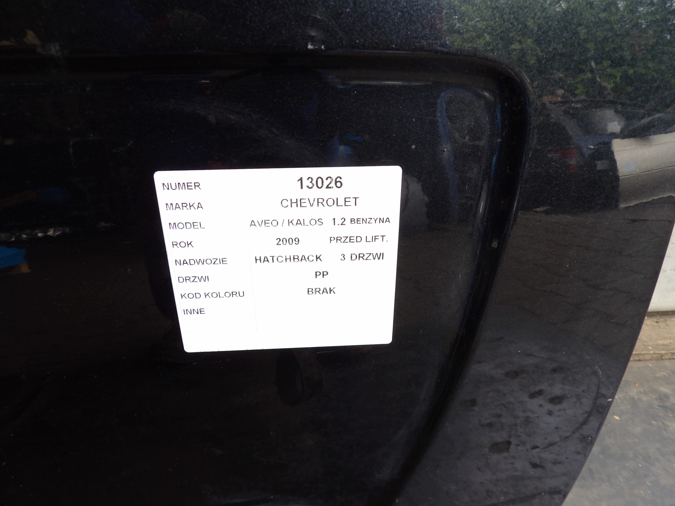 Chevrolet Aveo II T250 door front right 3D