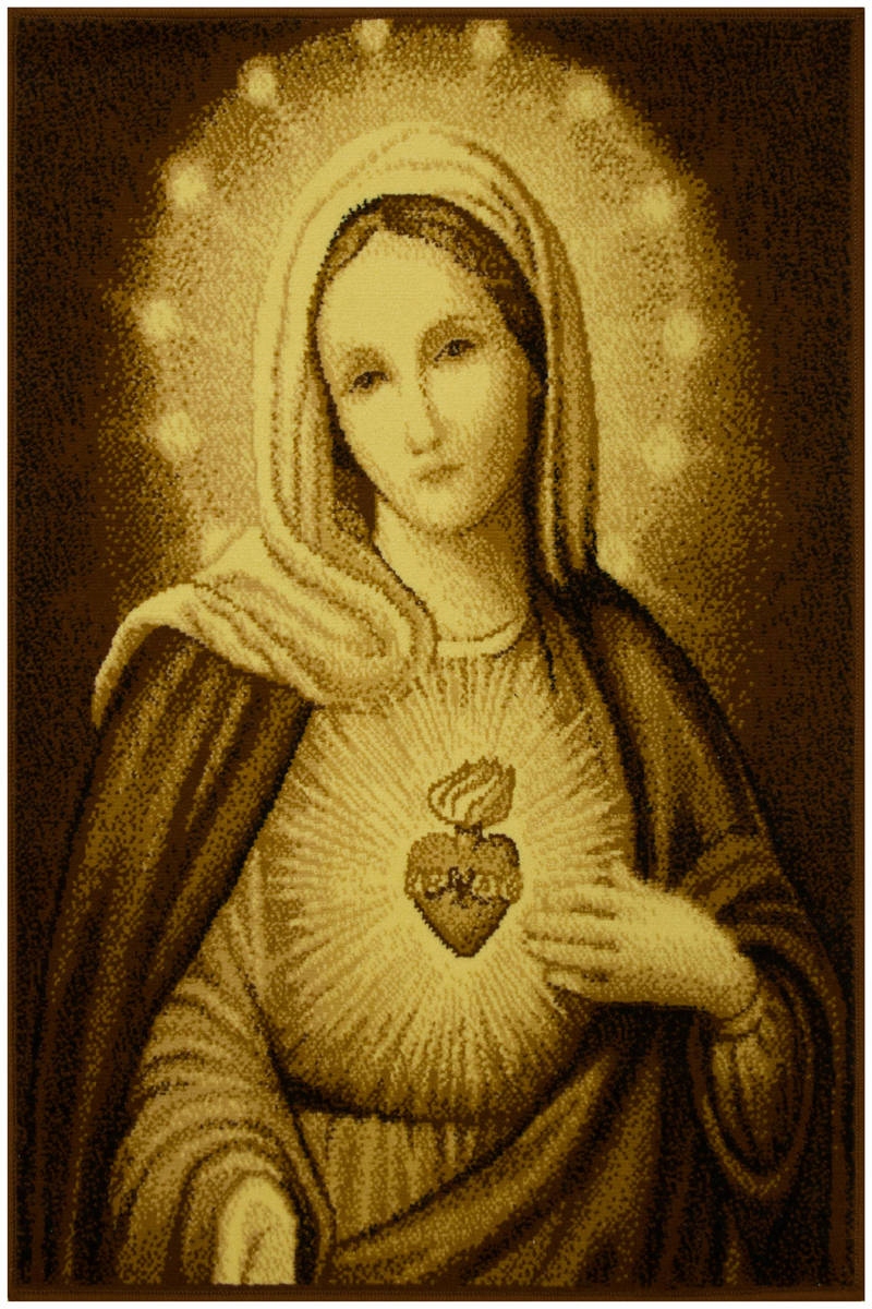 

80x100 cm Makatka Na Ścianę Serce Matki Boskiej