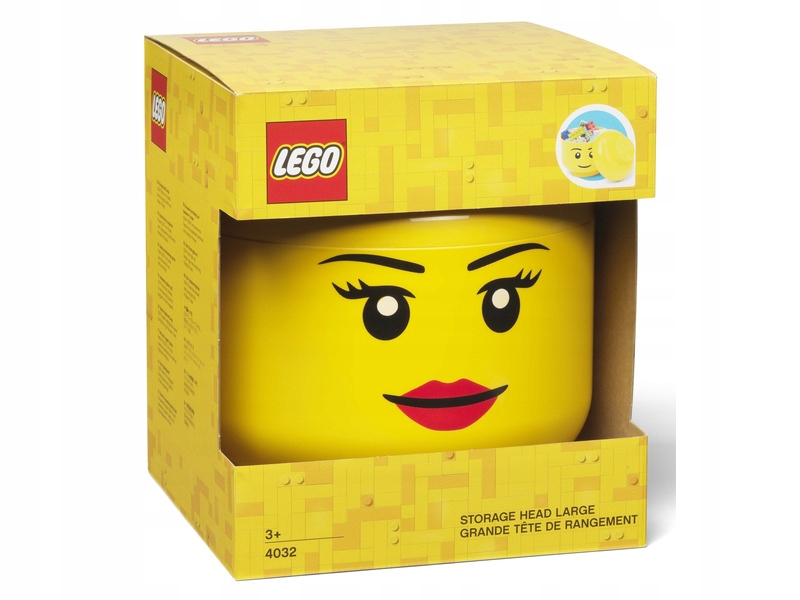 

Pojemnik na Lego duża głowa Dziewczynka Żółty