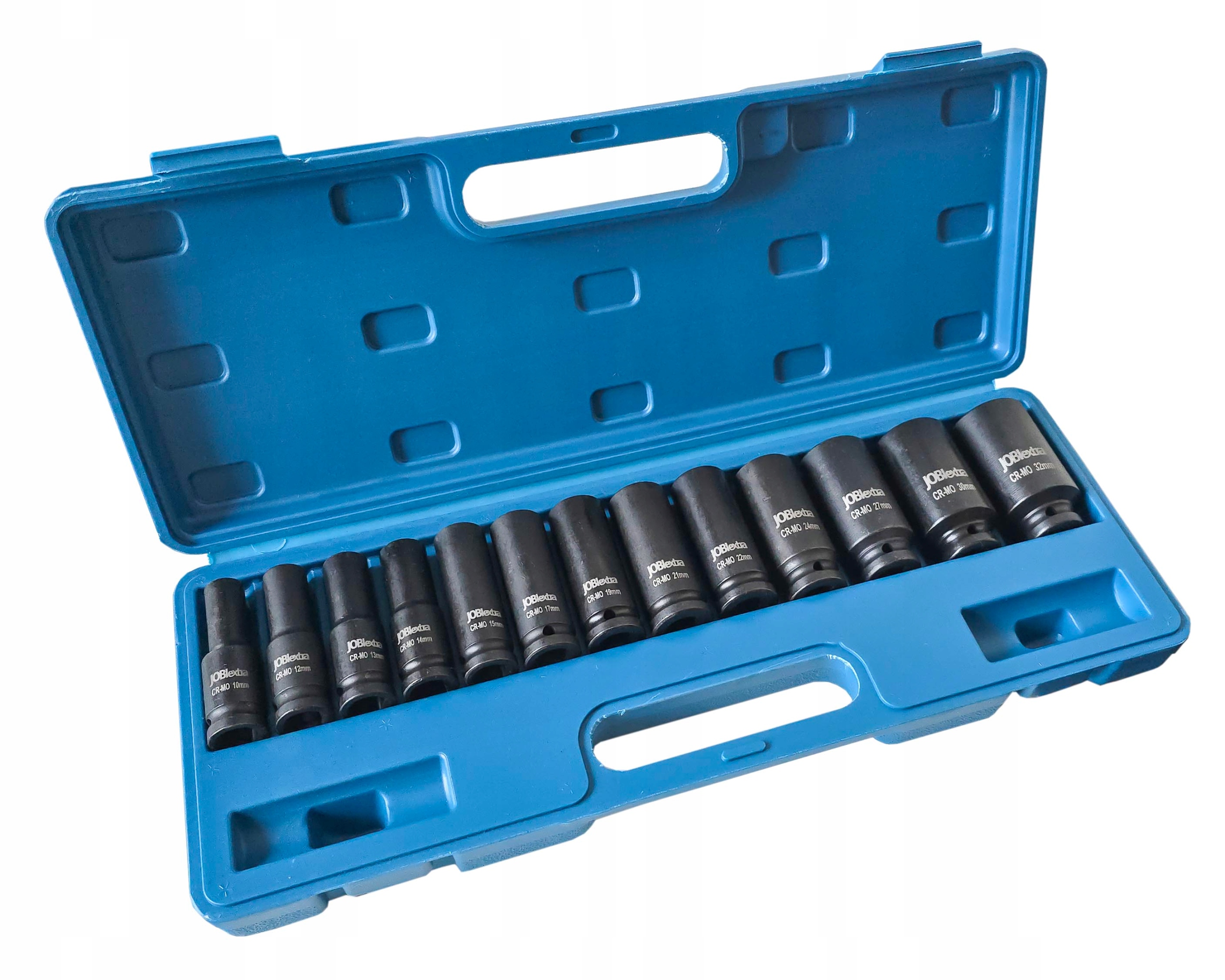 Nasadki Udarowe Długie 1/2" 12-kątne 10-32mm Walizka 13szt. JOBIextra X1301