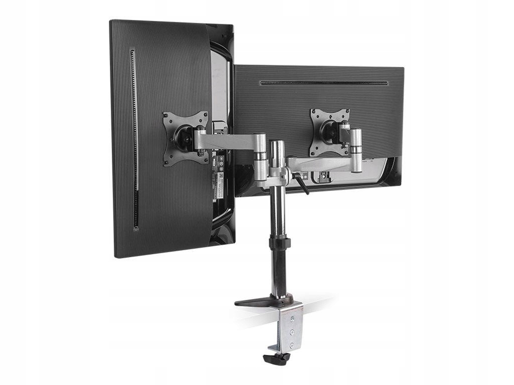 Logilink BP0077 Logilink Podwójny uchwyt biurkowy do monitora, aluminiowy