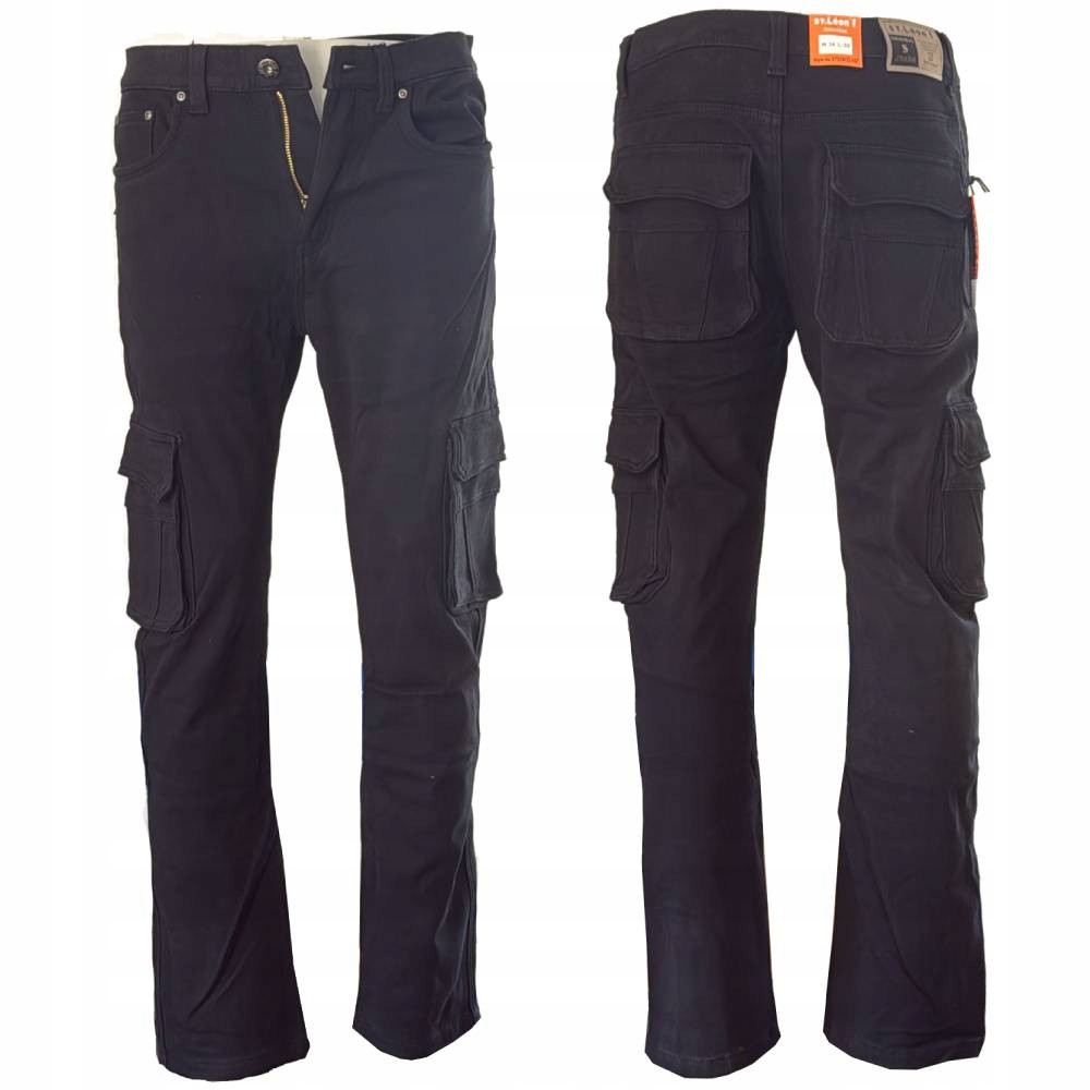 St. Leonf kalhoty pánské ST22N kapsáče zateplené černá 37