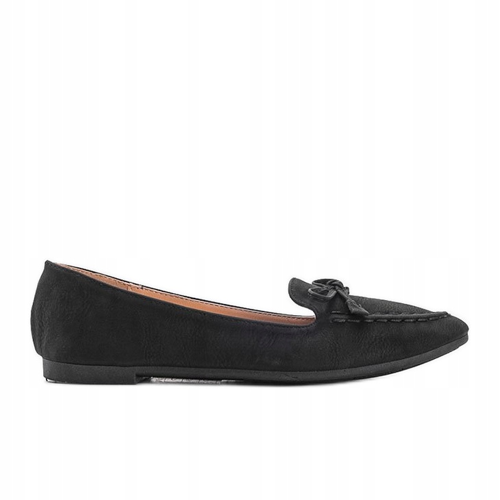

Czarne Skóra ekologiczna Buty Półbuty r.38